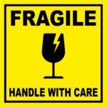 Fragile Acrylic Vinyl Plate English