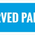 Reserved Parking Vinyl Plate