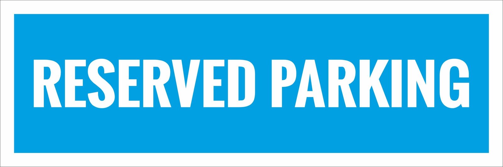 Reserved Parking Vinyl Plate Image Reserved Parking Vinyl Plate - Image 1