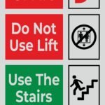 Emergency Exit SS Etching Plate